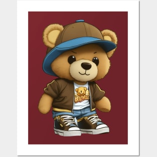 Brown Hip Hop Teddy Bear Posters and Art